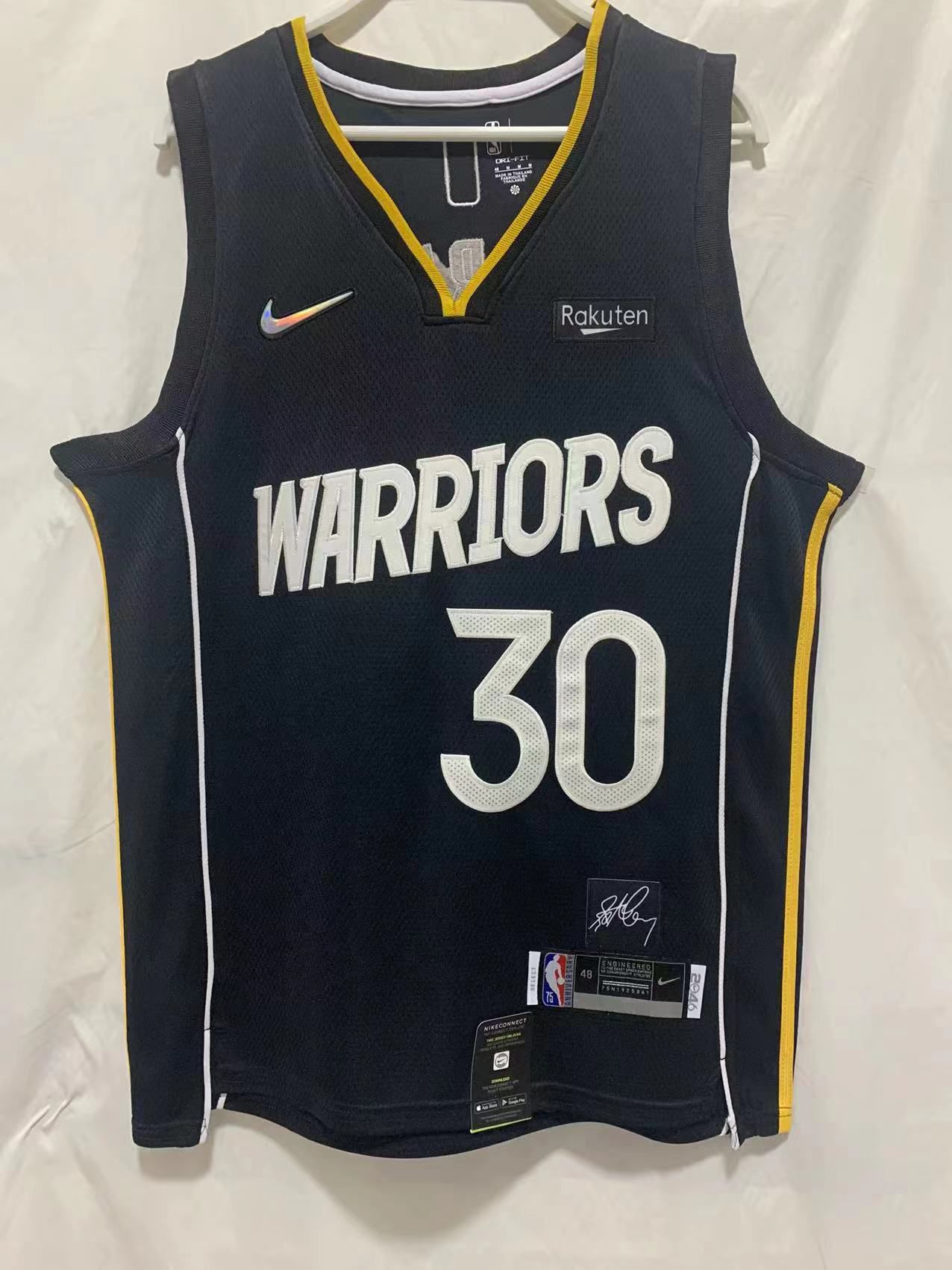 Men Golden State Warriors #30 Curry Black MVP Nike Game 22-23 NBA Jersey->charlotte hornets->NBA Jersey